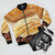 Greggs Steak Bake Inspired Bomber Jacket - Flat lay