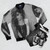 Adore Delano B&W Bomber Jacket with Drag Race Inspired Design - Flat lay