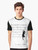 Mischievous cat silhouette playing with sheet music on a black and white graphic t-shirt design - Men