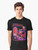 A retro-style graphic t-shirt featuring a cat in a sci-fi dimensional portal. - Men