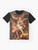 Vintage illustration of St. Michael the Archangel battling the devil, with a vibrant religious and spiritual design. - Flat lay