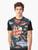 A graphic t-shirt featuring an illustration of an ancient Roman mosaic from Pompeii, depicting ocean life such as an octopus and fish. - Men