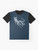 A graphic t-shirt featuring the mysterious Sea Emperor, a leviathan creature from the game Subnautica. - Flat lay