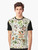 Detailed biology-inspired graphic t-shirt featuring a collage of nature elements like butterflies, birds, insects, and plants. - Men