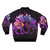 Spyro the Dragon inspired bomber jacket with a chibi dragon design - Back