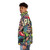 Raphael Ninja Turtle Puffer Jacket with TMNT and 80s retro design - men side left