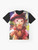 Graphic t-shirt featuring Tataru, the wise accountant character from the video game Final Fantasy XIV (FFXIV) - Flat lay
