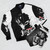 Persona 5 Dark Bomber Jacket with Arsene Lupin Logo - Flat lay