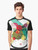 Abstract art t-shirt featuring circular designs by Wassily Kandinsky, a Bauhaus-inspired graphic - Men