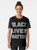 Black Lives Matter graphic t-shirt with a powerful message for social justice and equality. - Women