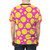 Colorful polka dot graphic t-shirt in hot pink and yellow - men back