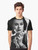 Vintage graphic t-shirt featuring a portrait of legendary actress and inventor Hedy Lamarr in an oil painting style. - Men