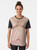 A humorous graphic t-shirt featuring a hairy, chubby belly design with the message "Fat is Beautiful" - Women
