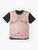 A humorous graphic t-shirt featuring a hairy, chubby belly design with the message "Fat is Beautiful" - Flat lay