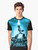 Retro 80s movie mashup graphic t-shirt featuring Mega Man and Tron Legacy design - Men