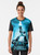 Retro 80s movie mashup graphic t-shirt featuring Mega Man and Tron Legacy design - Women