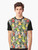 Colorful graphic design featuring a variety of conure parrots on a t-shirt - Men