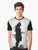 Armored samurai graphic tshirt featuring a warrior in traditional Japanese armor and a katana sword - Men