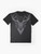 Dark Deer Graphic T-Shirt featuring a geometric animal design - Flat lay