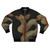 Bomber jacket featuring a graphic of the mythological figure Saturn devouring his son, with a cursed-looking furby design.