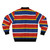 Retro 70s 80s puppet-inspired striped bomber jacket - Back
