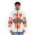 Coco puffer jacket featuring retro-inspired orange and red design - men front