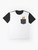 Doge graphic print on a black t-shirt with pocket - Flat lay