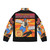 Ilhan Omar Comic Print Puffer Jacket featuring a cartoon style political superhero design - Back