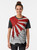 Japanese Palace and Sun Graphic T-Shirt featuring traditional Japanese design elements - Women