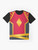 Red Omega Ranger Graphic T-Shirt featuring the Omega Rangers from the Power Rangers Super Sentai series - Flat lay