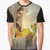 A graphic t-shirt featuring a blessed Garfield meme design.