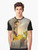 A graphic t-shirt featuring a blessed Garfield meme design. - Men