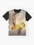A graphic t-shirt featuring a blessed Garfield meme design. - Flat lay