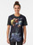 Space travel graphic t-shirt featuring a colorful, surrealist design of the solar system and cosmic elements - Women