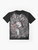 Stylish samurai warrior graphic printed on a t-shirt - Flat lay