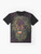 Alexander Shulgin psychedelic portrait graphic t-shirt featuring MDMA and 2C-B molecules - Flat lay