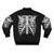 Punk Ribs Bomber Jacket featuring a skeleton rib cage design - Back