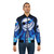 Sans from Undertale in a blue glowing eye skeleton bomber jacket - Lifestyle
