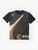 ESA Tribute Graphic T-Shirt featuring a distressed, vintage-style design with the European Space Agency logo and rocket imagery - Flat lay