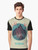 Graphic t-shirt featuring a Lovecraftian inspired mountain of madness design with lightning bolts, tentacles, and occult symbols. - Men