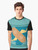 Golurk, a Pokemon character, depicted in a pixelized, lineless graphic design on a blue t-shirt. - Men