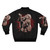 Black Butler Undertaker Inspired Anime Bomber Jacket featuring the iconic Undertaker character silhouette - Back