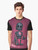 An artistic graphic t-shirt featuring a robot with a heart, in pink and red colors. - Men