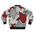 Persona 5 bomber jacket with a background of white and red stars and stripes - Back