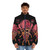 Colorful ice cream kaiju puffer jacket with a vintage and whimsical design - men front