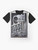 H.R. Giger Museum Entrance Statue Graphic T-Shirt featuring the iconic sculpture in Gruyeres, Switzerland - Flat lay