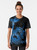 Blue Chinese dragon graphic design printed on a t-shirt - Women