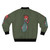 Grunge style bomber jacket featuring the insignia of the 237º Squadriglia, 96º Gruppo Regia Aeronautica Lecce unit. - Back
