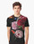 Surreal graphic tee with a glitched, floral paradise design - Men