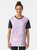 A pastel-colored t-shirt with a graphic design featuring classic Nintendo characters like Mario, Kirby, and Zelda in a cute, aesthetic style. - Women